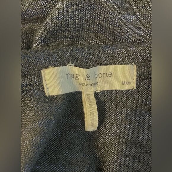 Rag & Bone Black/Blue Dolman Sleeve High Low Sweater M - Picture 6 of 8